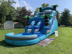 18' Blue Tropical Waterslide