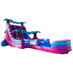 18' Dual Lane Cotton Candy Falls Waterslide